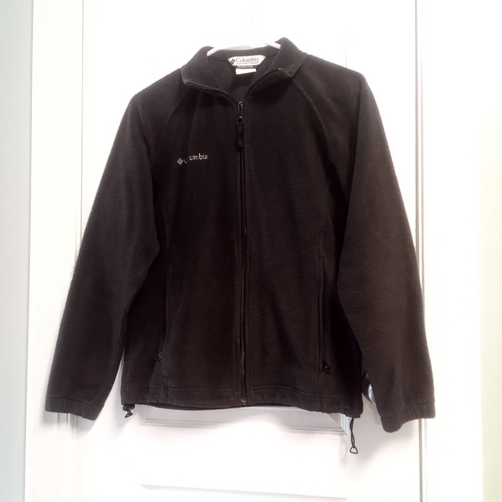 Columbia Women's Black Fleece Jacket S Full Zip Winter Outdoors EUC